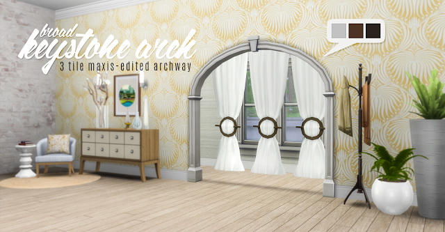 Sims 4 Broad Keystone Arch edited at Simsational Designs