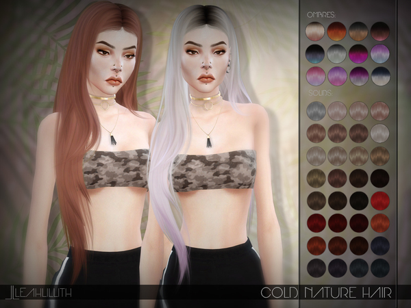 Sims 4 Cold Nature Hair by Leah Lillith at TSR