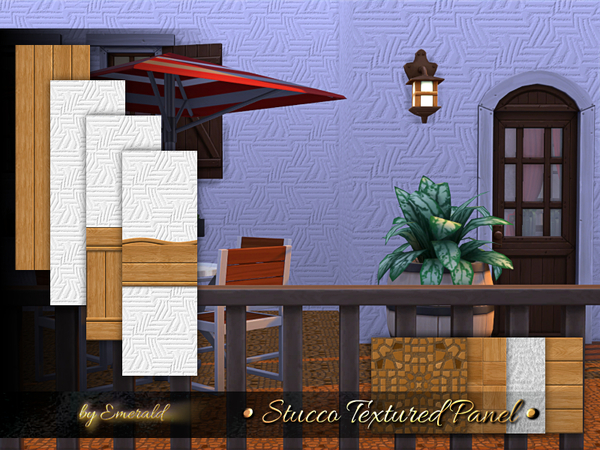 Sims 4 Stucco Textured Panel by emerald at TSR