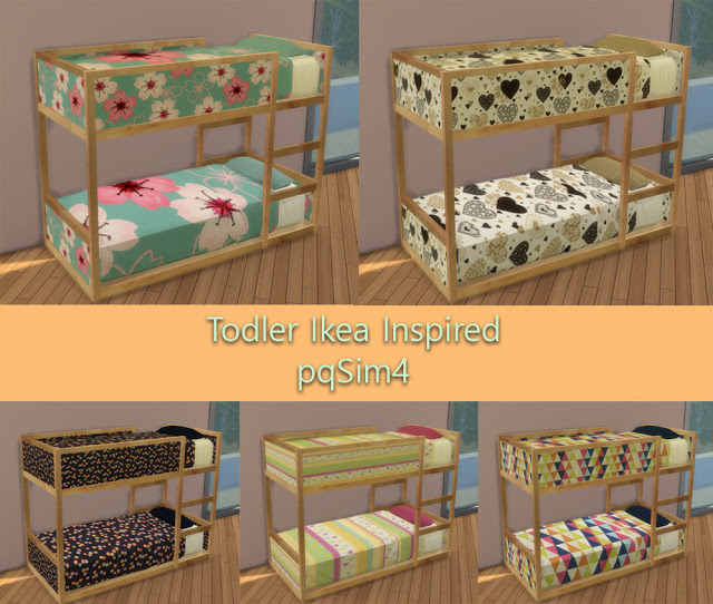 Sims 4 Toddler bed recolors at pqSims4