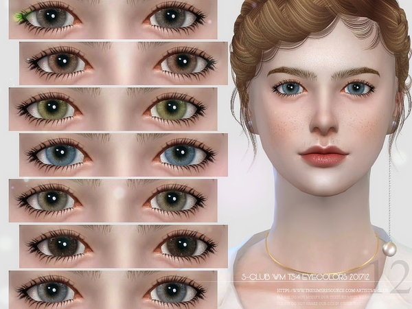 Sims 4 Eyecolors 201712 by S Club WM at TSR
