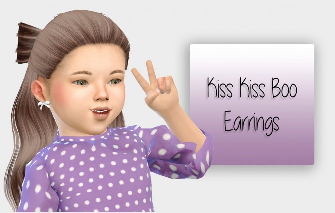 Sims 4 Kiss Kiss Boo Earrings at Simiracle