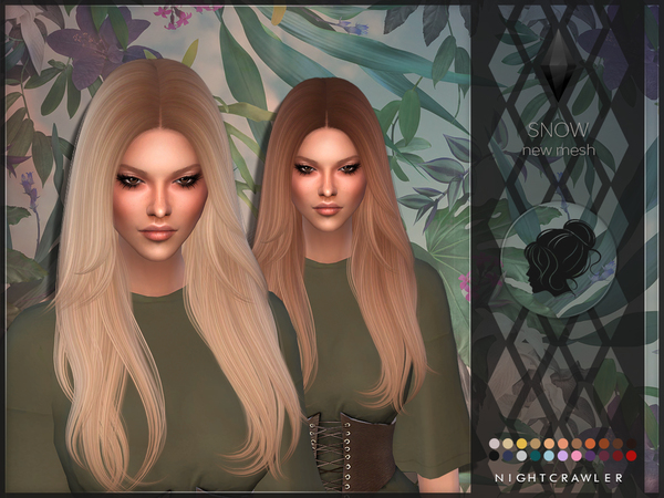 Sims 4 Snow hair by Nightcrawler at TSR