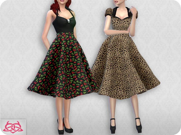 Sims 4 Vintage Basic skirt 2 RECOLOR 5 by Colores Urbanos at TSR