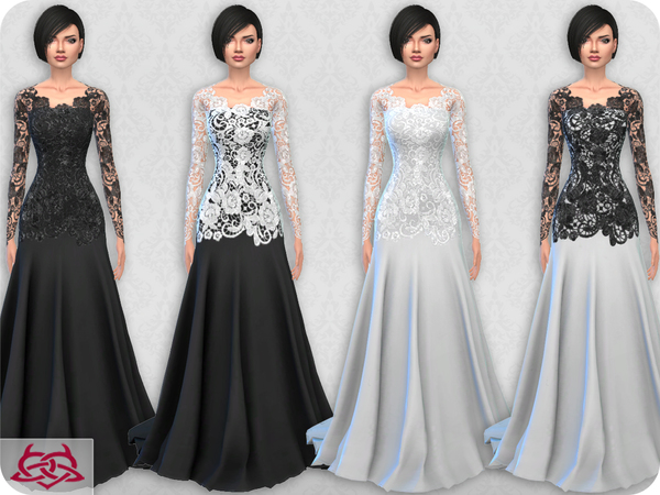 Sims 4 Wedding Dress 10 by Colores Urbanos at TSR