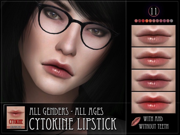Sims 4 Cytokine Lipstick by RemusSirion at TSR