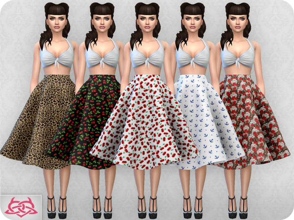 Sims 4 Vintage Basic skirt 2 RECOLOR 5 by Colores Urbanos at TSR