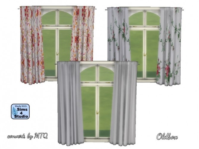 Sims 4 Alexis Layered Curtain recolors at Oldbox Home