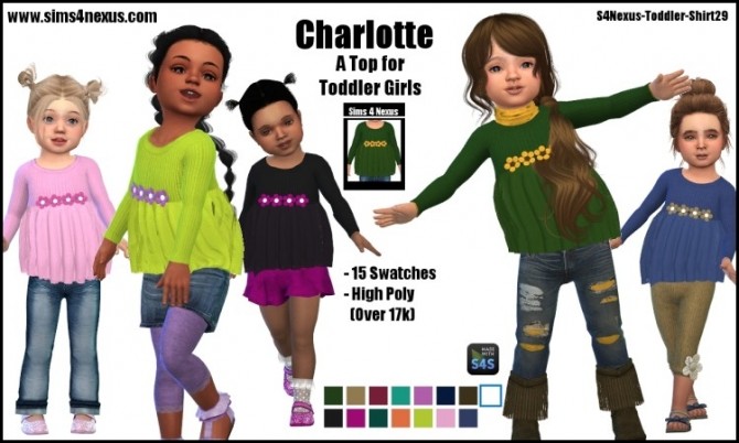 Sims 4 Charlotte top by SamanthaGump at Sims 4 Nexus
