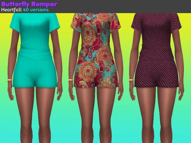 Sims 4 Butterfly romper at Heartfall