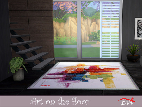 Sims 4 Art on the floor rugs by evi at TSR