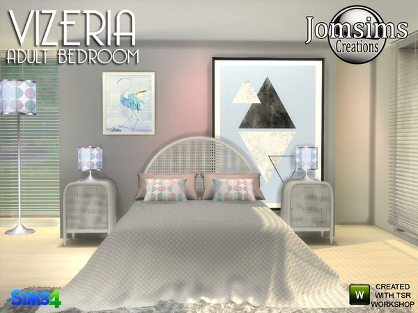 Sims 4 Vizeria bedroom by jomsims at TSR
