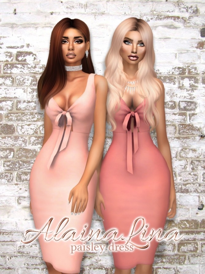 Sims 4 Paisley Dress at AlainaLina