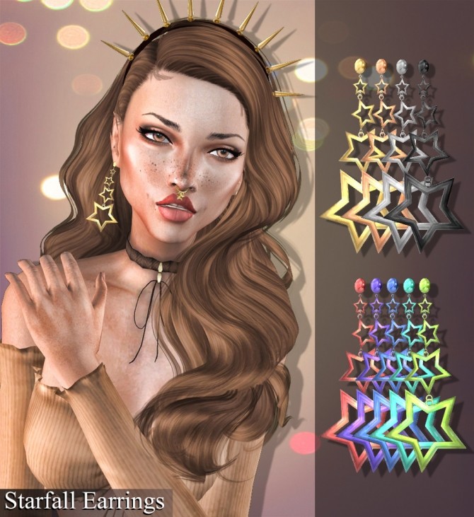 Sims 4 Starfall earrings at Deep Space