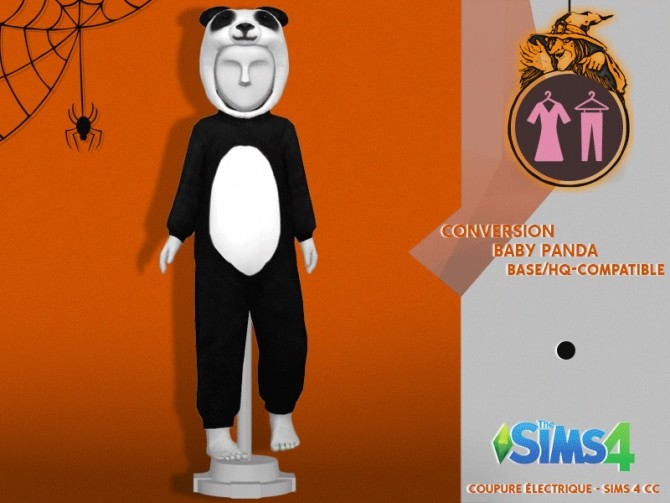 Sims 4 BABY PANDA costume at REDHEADSIMS