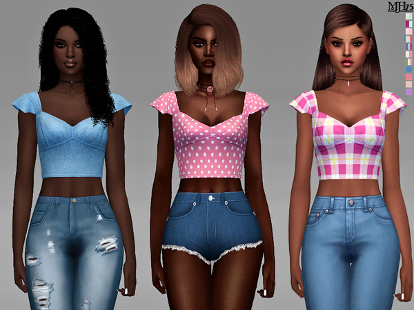 Sims 4 Simmeria Tops by Margeh 75 at TSR