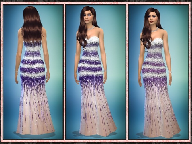 Sims 4 Sequin Tulle Mermaid Gown at 5Cats