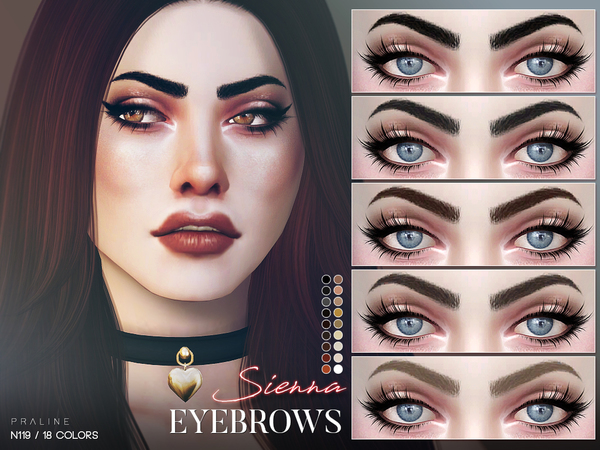 Sims 4 Sierra Eyebrows N119 by Pralinesims at TSR