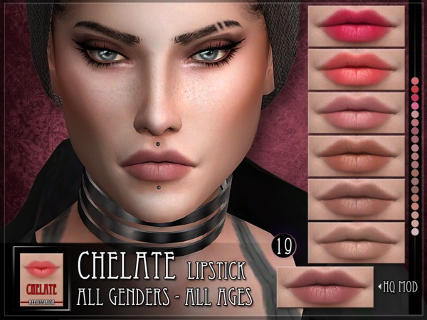 Sims 4 Chelate Lipstick by RemusSirion at TSR
