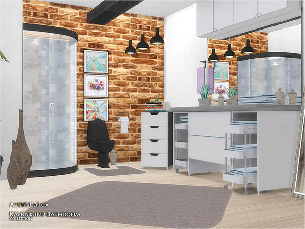 Sims 4 Kalkgrund Bathroom by ArtVitalex at TSR