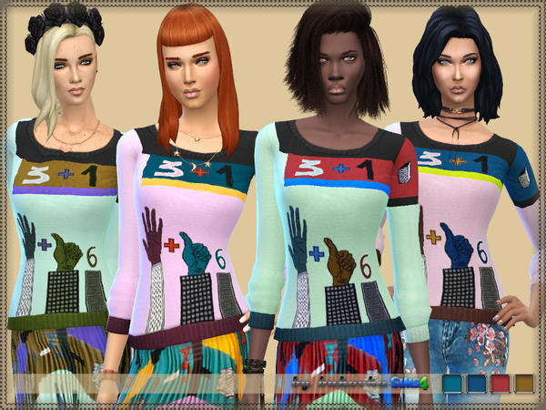 Sims 4 Sweater Female by bukovka at TSR