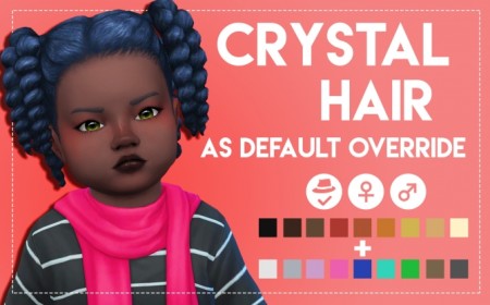 Crystal Hair As Default Override by Weepingsimmer at SimsWorkshop