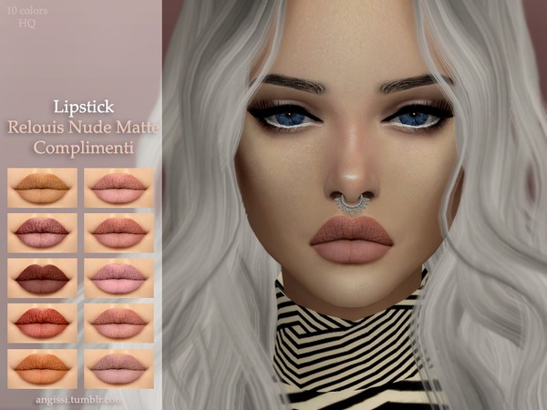 Sims 4 Lipstick Matte by ANGISSI at TSR