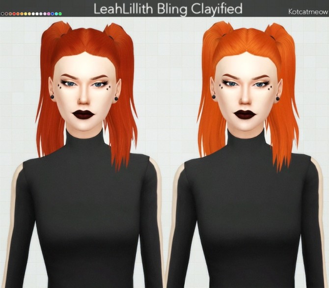 Sims 4 Leahlillith Bling Hair Clayified at KotCatMeow