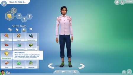 Natural Talent Trait by Amayka at Mod The Sims