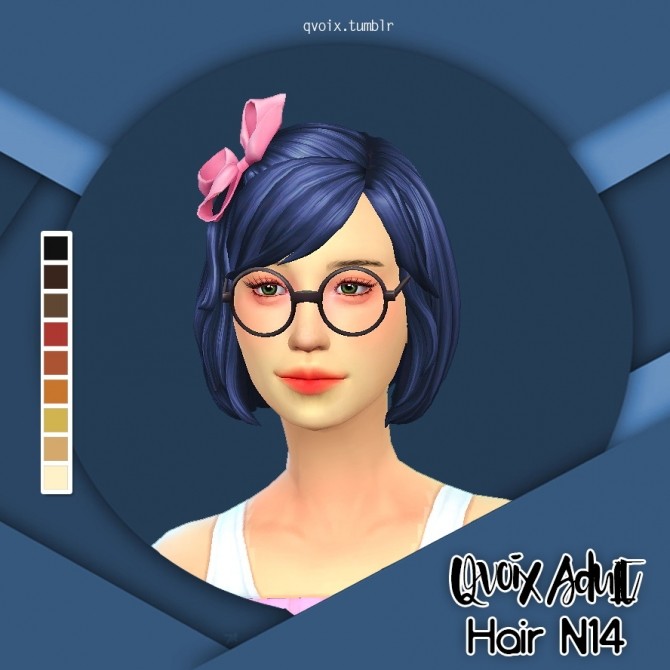 Sims 4 Hair N13 & N14 at qvoix – escaping reality