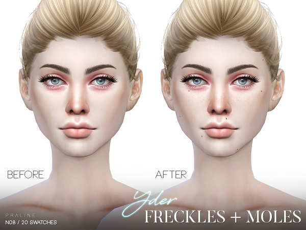 Sims 4 Yder Freckles + Moles N08 by Pralinesims at TSR