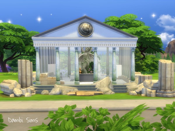 Sims 4 Greek Roman Temple Antique Spa by dambisims at TSR