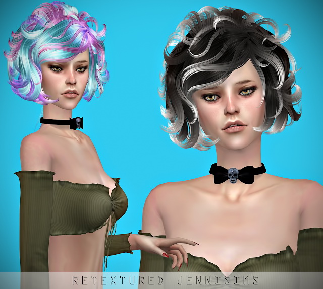 Sims 4 Newsea ​Masquerade Hair retexture at Jenni Sims