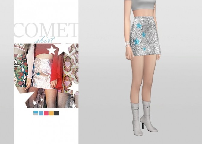Sims 4 Comet Skirt at Waekey