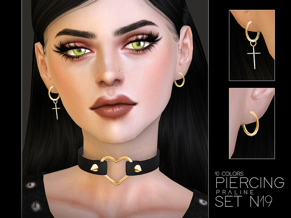 Sims 4 Piercing Set N19 by Pralinesims at TSR