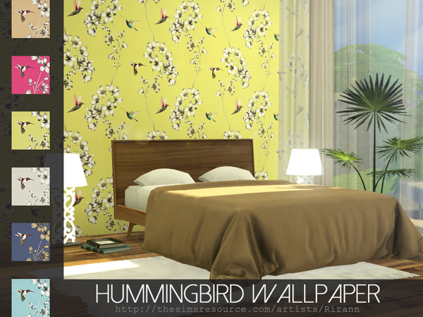 Sims 4 Hummingbird Wallpaper by Rirann at TSR