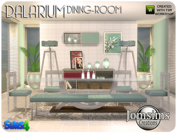 Sims 4 Dalarium Dining Room by jomsims at TSR
