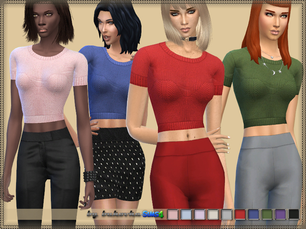 Sims 4 Knitted top by bukovka at TSR