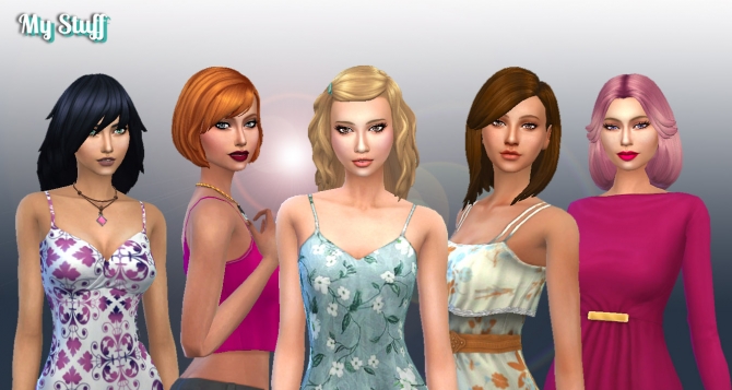 Medium Hair Pack 7 at My Stuff » Sims 4 Updates