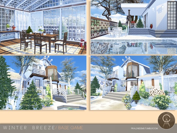 Sims 4 Winter Breeze house by Pralinesims at TSR