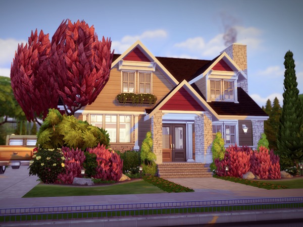 Sims 4 Autumna house by melcastro91 at TSR