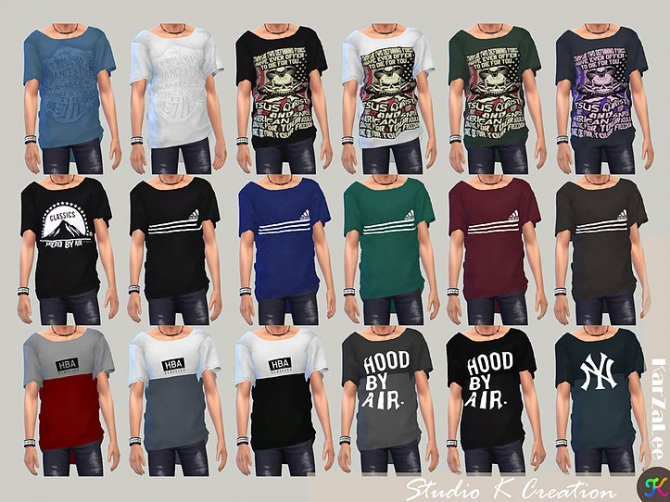 Giruto 33 Loose tee for male at Studio K-Creation » Sims 4 Updates