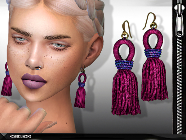Sims 4 MFS Lacey Earrings by MissFortune at TSR