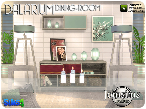 Sims 4 Dalarium Dining Room by jomsims at TSR