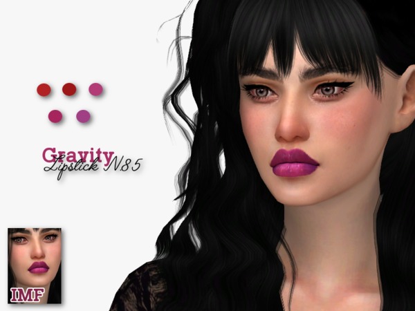 Sims 4 Gravity Lipstick N.85 by IzzieMcFire at TSR