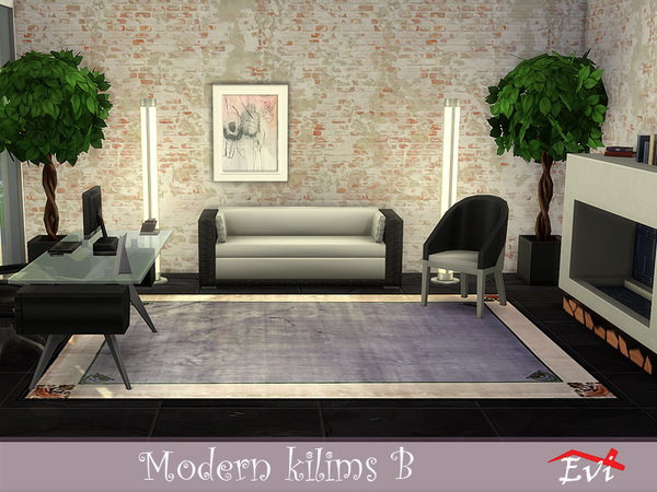 Sims 4 Modern Kilims B by evi at TSR