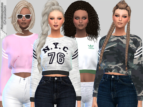 Sims 4 Sweatshirts Collection 010 by Pinkzombiecupcakes at TSR