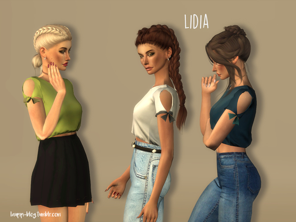 Sims 4 Lidia t shirt by laupipi at TSR