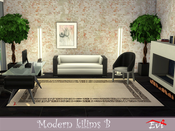 Sims 4 Modern Kilims B by evi at TSR