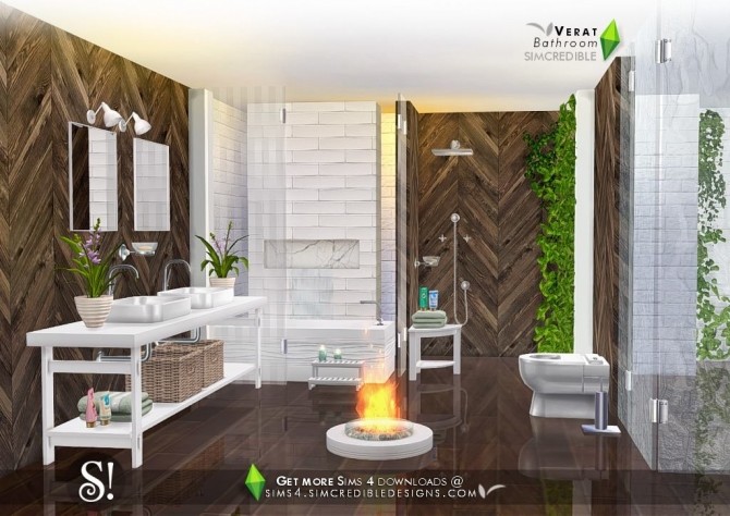 Sims 4 Verat luxury bathroom at SIMcredible! Designs 4